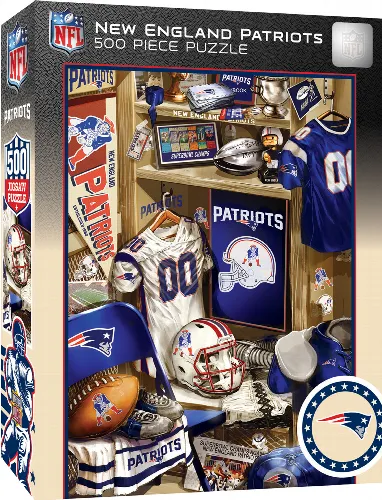 MasterPieces Locker Room New England Patriots Jigsaw Puzzle - NFL Sports - 500 Piece - Image 1