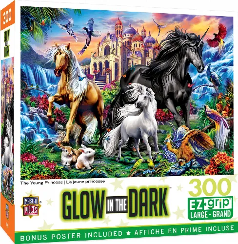 MasterPieces Glow in the Dark Jigsaw Puzzle - The Young Princess - 300 Piece - Image 1
