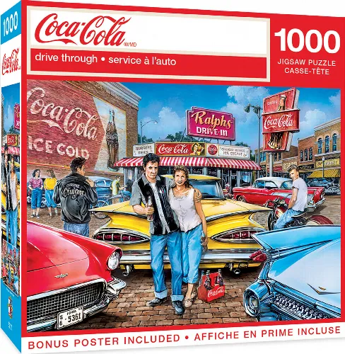 MasterPieces Coca-Cola Jigsaw Puzzle - Drive Through - 1000 Piece - Image 1