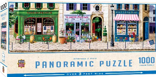 MasterPieces Licensed Panoramic Panoramic Jigsaw Puzzle - Afternoon in Paris By Art Poulin - 1000 Piece - Image 1