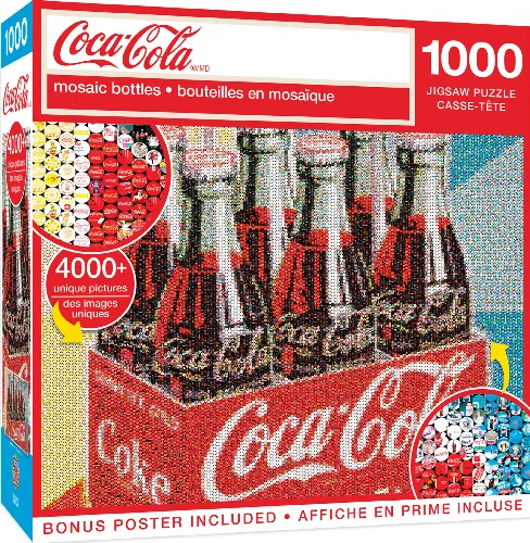 MasterPieces Coca-Cola Jigsaw Puzzle - Photomosaic Bottles - 1000 Piece - Image 1