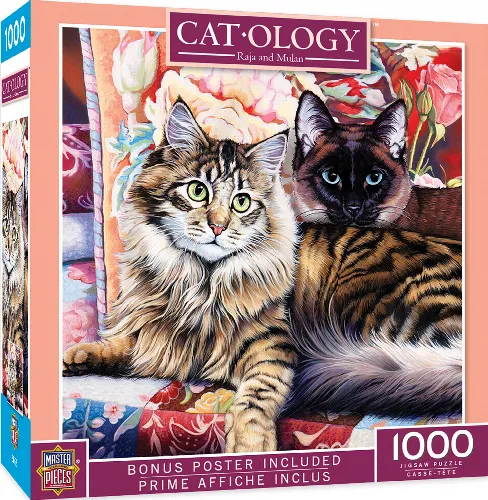 MasterPieces Catology Jigsaw Puzzle - Raja and Mulan - 1000 Piece - Image 1