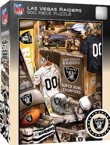 MasterPieces NFL Locker Room Jigsaw Puzzle - Las Vegas Raiders - 500 Piece - Image 1