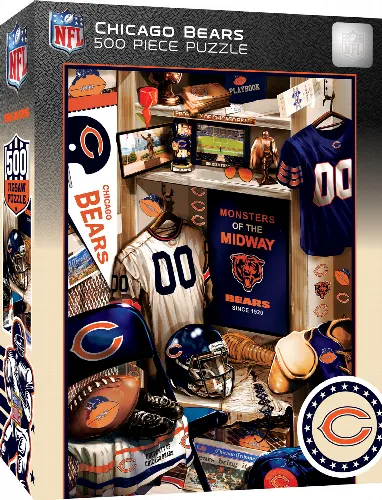 MasterPieces NFL Locker Room Jigsaw Puzzle - Chicago Bears - 500 Piece - Image 1