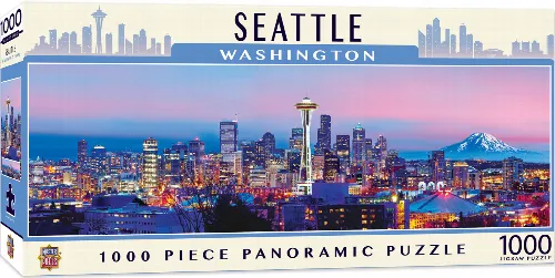 MasterPieces American Vista Panoramic Jigsaw Puzzle - Seattle - 1000 Piece - Image 1