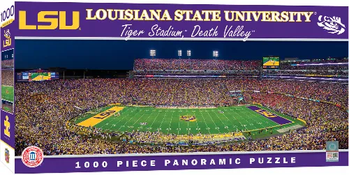 MasterPieces Stadium Panoramic Jigsaw Puzzle - LSU Tigers NCAA Sports - Center View - 1000 Piece - Image 1