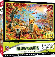 MasterPieces Hidden Image Glow Hidden Images Jigsaw Puzzle - Foxes and Friends - 500 Piece