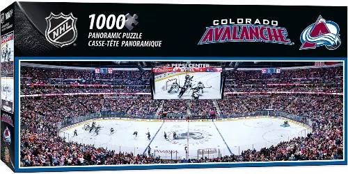 MasterPieces Stadium Panoramic Jigsaw Puzzle - Colorado Avalanche NHL Sports - Center View - 1000 Piece - Image 1