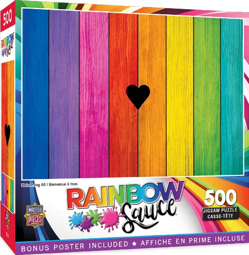 MasterPieces Rainbow Sauce Jigsaw Puzzle - Welcoming All - 500 Piece - Image 1
