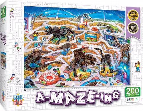 MasterPieces A-Maze-ing 200 A-Maze-ing - Dinosaur Museum - 200 Piece - Image 1