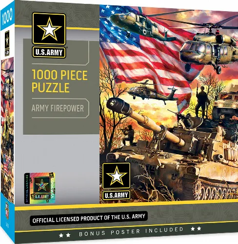 MasterPieces US Armed Forces Jigsaw Puzzle - Army Firepower - 1000 Piece - Image 1