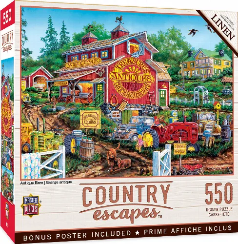 MasterPieces Country Escapes Jigsaw Puzzle - Antique Barn - 550 Piece - Image 1