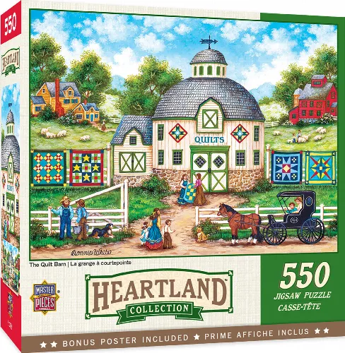 MasterPieces Heartland Jigsaw Puzzle - The Quilt Barn - 550 Piece - Image 1