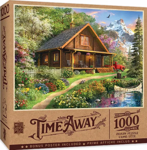 MasterPieces Time Away Jigsaw Puzzle - Mountain Retreat - 1000 Piece - Image 1