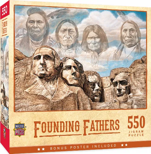 MasterPieces Tribal Spirit Jigsaw Puzzle - Founding Fathers - 550 Piece - Image 1