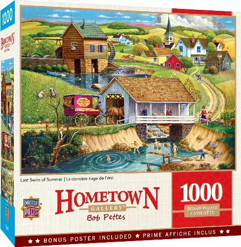 MasterPieces Hometown Gallery Jigsaw Puzzle - Last Swim of Summer - 1000 Piece - Image 1