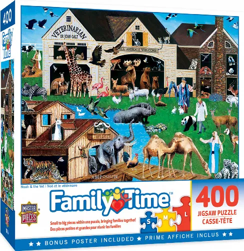 MasterPieces Family Time Jigsaw Puzzle - Noah & the Vet - 400 Piece - Image 1