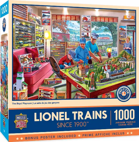 MasterPieces Lionel Jigsaw Puzzle - The Boy's Playroom - 1000 Piece - Image 1