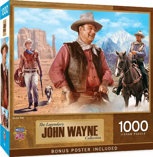 MasterPieces John Wayne Jigsaw Puzzle - On the Trail - 1000 Piece - Image 1