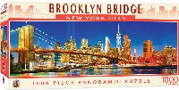 MasterPieces American Vista Panoramic Jigsaw Puzzle - Brooklyn Bridge, New York City - 1000 Piece