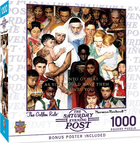 MasterPieces Saturday Evening Post Jigsaw Puzzle - The Golden Rule - 1000 Piece - Image 1
