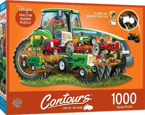 MasterPieces Contours Shaped Jigsaw Puzzle - Love of the Land - 1000 Piece - Image 1