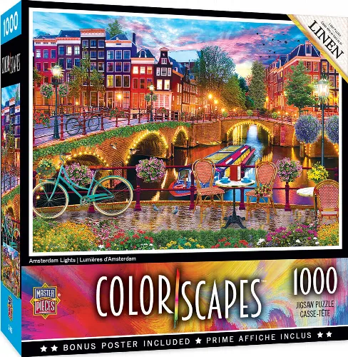 MasterPieces Colorscapes Jigsaw Puzzle - Amsterdam Lights - 1000 Piece - Image 1