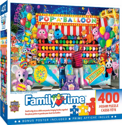 MasterPieces Family Time Jigsaw Puzzle - Winning Throws - 400 Piece - Image 1