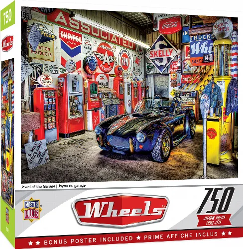 MasterPieces Wheels Jigsaw Puzzle - Jewel of the Garage - 750 Piece - Image 1