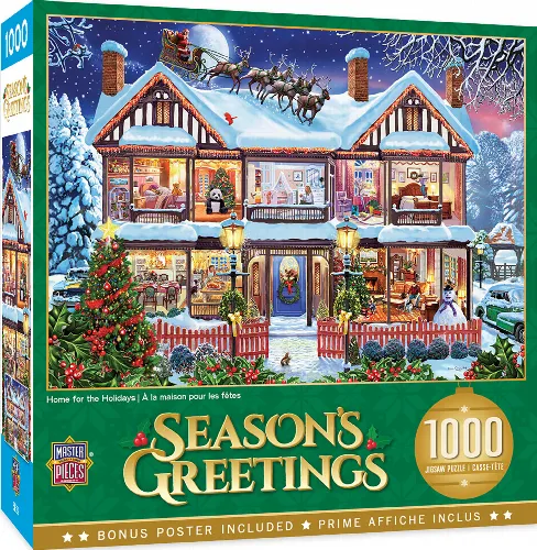 MasterPieces Holiday Christmas Jigsaw Puzzle - Home for the s - 1000 Piece - Image 1