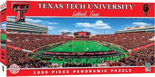 MasterPieces Stadium Panoramic Texas Tech Red Raiders Jigsaw Puzzle - End View - 1000 Piece - Image 1