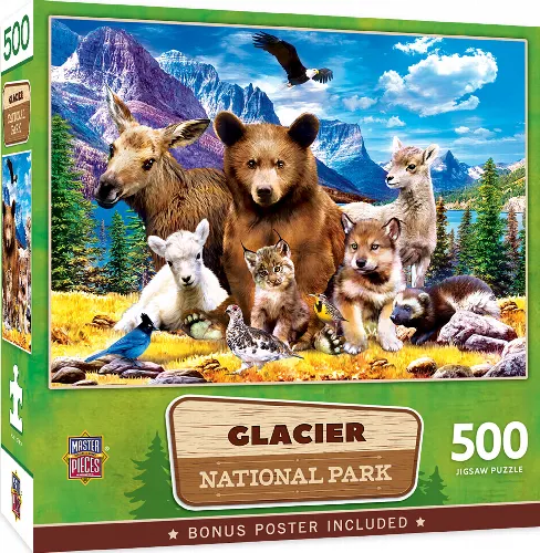 MasterPieces National Parks Jigsaw Puzzle - Glacier National Park - 500 Piece - Image 1