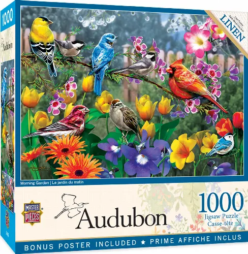 MasterPieces Audubon Jigsaw Puzzle - Morning Garden - 1000 Piece - Image 1