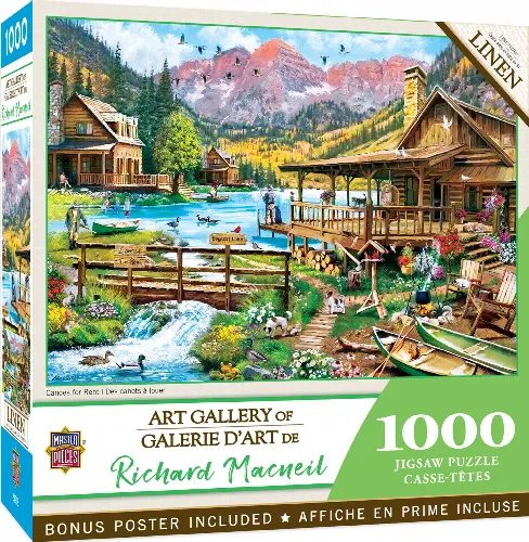 MasterPieces Art Gallery Jigsaw Puzzle - Canoes for Rent - 1000 Piece - Image 1