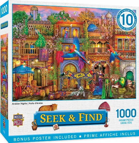 MasterPieces Seek & Find Jigsaw Puzzle - Arabian Nights - 1000 Piece - Image 1