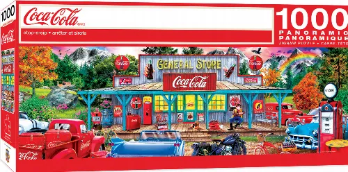 MasterPieces Licensed Panoramic Jigsaw Puzzle - Coca-Cola Stop-n-Sip - 1000 Piece - Image 1