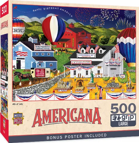 MasterPieces Americana Jigsaw Puzzle - 4th of July EZ Grip - 500 Piece - Image 1