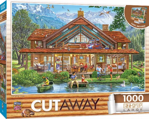 MasterPieces Cutaways Jigsaw Puzzle - Camping Lodge - 1000 Piece - Image 1