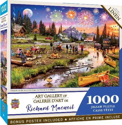 MasterPieces Art Gallery Jigsaw Puzzle - Fireworks on the Mountain - 1000 Piece - Image 1