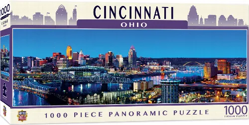 MasterPieces American Vista Panoramic Jigsaw Puzzle - Cincinnati - 1000 Piece - Image 1