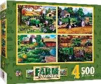 MasterPieces 4-Pack Jigsaw Puzzle - Farm Country - 500 Piece
