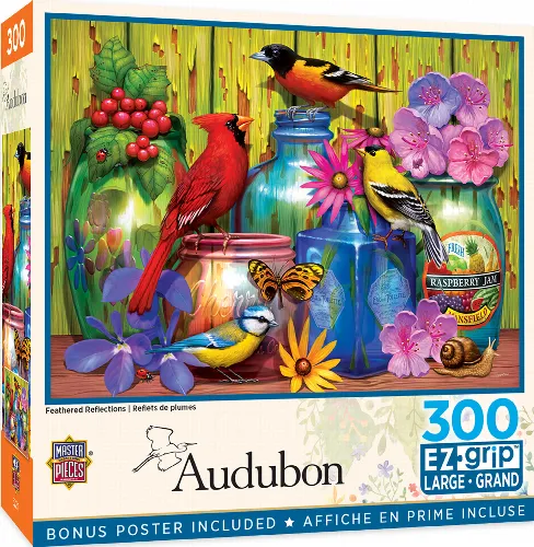 MasterPieces Audubon Jigsaw Puzzle - Feathered Reflections - 300 Piece - Image 1