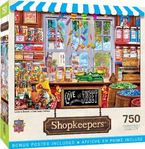 MasterPieces Shopkeepers Jigsaw Puzzle - Love is Sweet - 750 Piece - Image 1