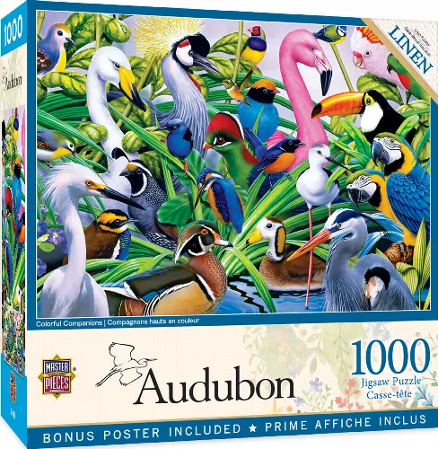 MasterPieces Audubon Jigsaw Puzzle - Colorful Companions - 1000 Piece - Image 1