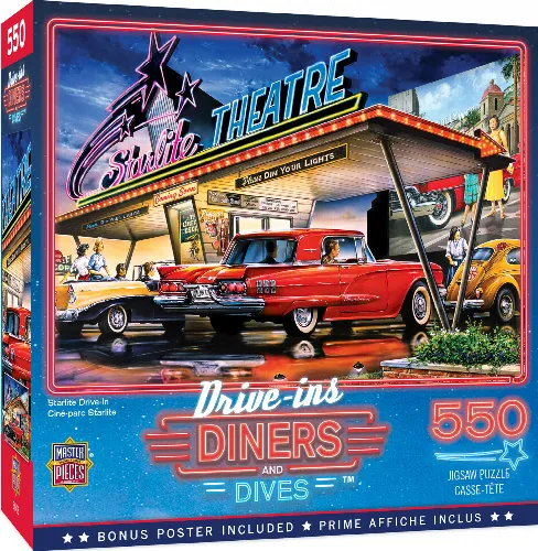 MasterPieces Drive-Ins, Diners and Dives Drive-Ins, Diners & Dives - Starlite Drive-In - 550 Piece - Image 1