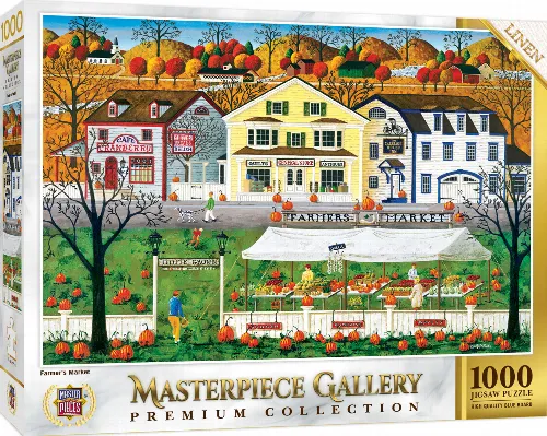 MasterPieces Gallery Jigsaw Puzzle - Farmer's Market By Art Poulin - 1000 Piece - Image 1
