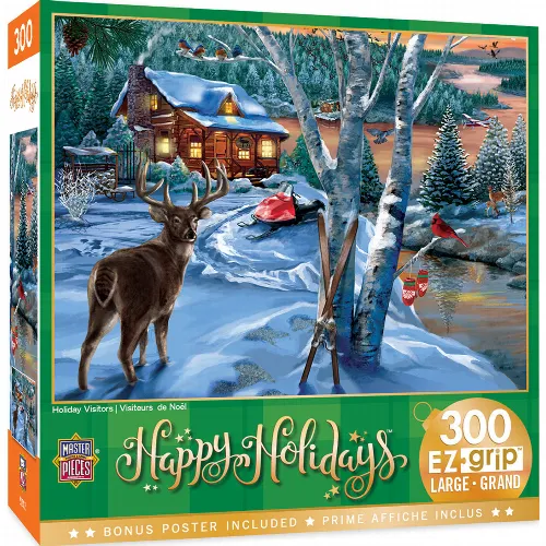 MasterPieces Holiday Christmas Jigsaw Puzzle - Visitors - 300 Piece - Image 1