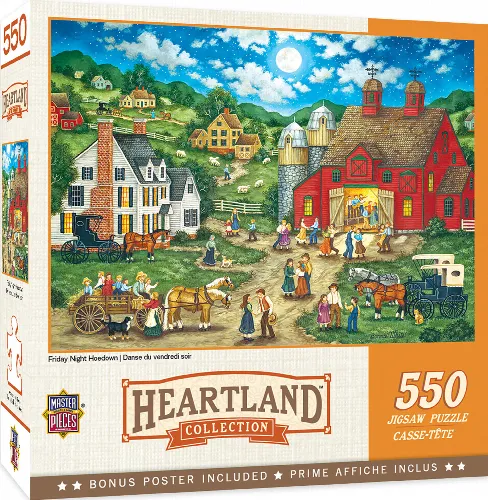 MasterPieces Heartland Jigsaw Puzzle - Friday Night Hoe Down - 550 Piece - Image 1