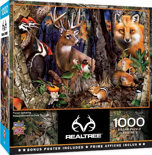 MasterPieces Realtree Jigsaw Puzzle - Forest Gathering - 1000 Piece - Image 1