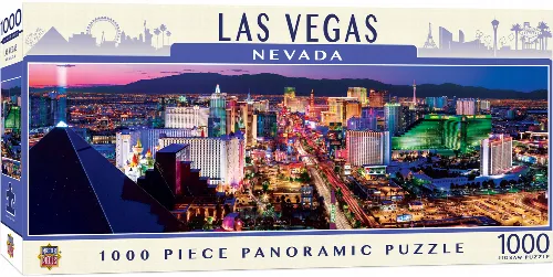 MasterPieces American Vista Panoramic Jigsaw Puzzle - Las Vegas - 1000 Piece - Image 1